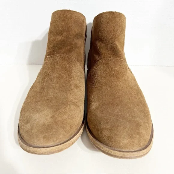 Kork-Ease Suede Ankle Booties Women’s 9.5 Brown Chelsea Slip-On With Back Zip - Picture 7 of 11